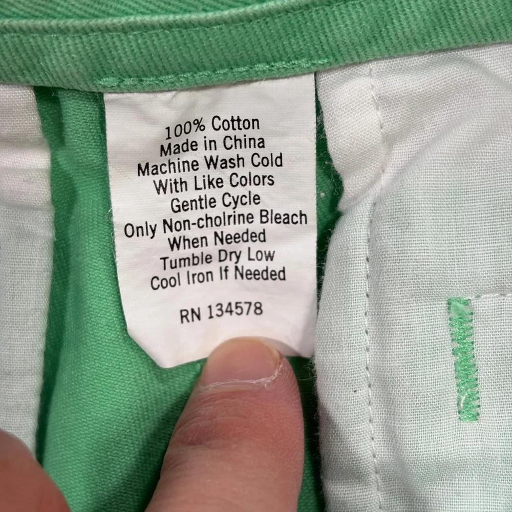 Vineyard Vines Shorts Boys 12 Green Chino Cotton Classic Whale Logo Preppy 7975